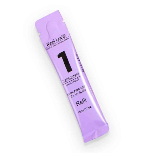 Gel Real Love Refil Sachê 15ml Linha Light Cor:8 Nude para unhas
