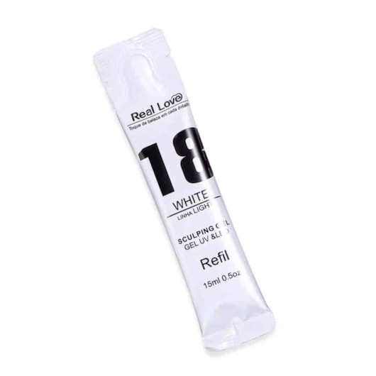 Gel Real Love Refil Sachê 15ml Linha Light Cor:8 Nude para unhas
