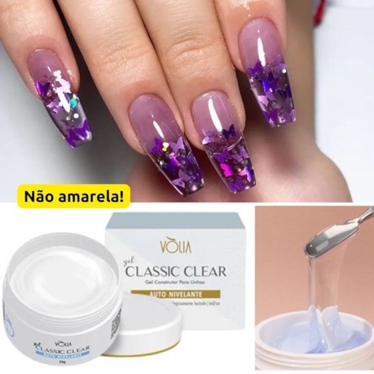 Gel transparente Volia 24g Classic Clear para unhas