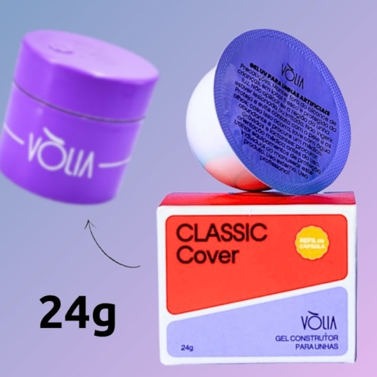 Gel Volia Classic Cover 24g Refil Blister para potinho para unhas