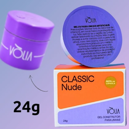 Gel Volia Classic Nude 24g Refil Blister para potinho