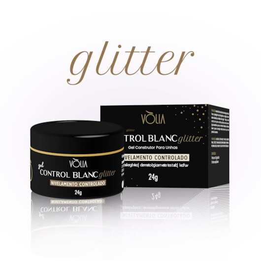 Gel Volia Com Glitter 24g Cor: Control Blanc para unhas