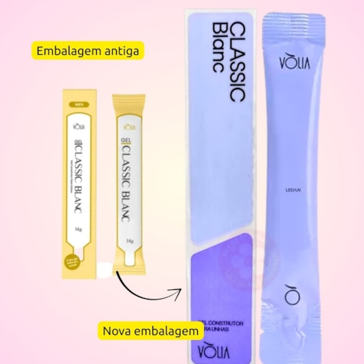 Gel volia sache classic blanc 14g para unhas