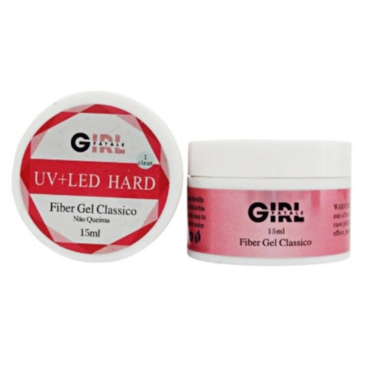 Girl Fatale UV+LED Hard Fiber Gel Classico Clear 15ml para unhas