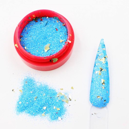 Glitter Azul Fantasia Extra Fino com Foil 2g - Imagem principal - ed66da38-d345-4c7f-94ce-48934a50f7c0