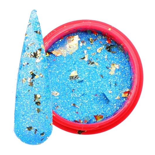 Glitter Azul Fantasia Extra Fino com Foil 2g - Imagem principal - dc705c72-de81-44e3-804b-1e343b6c52c4