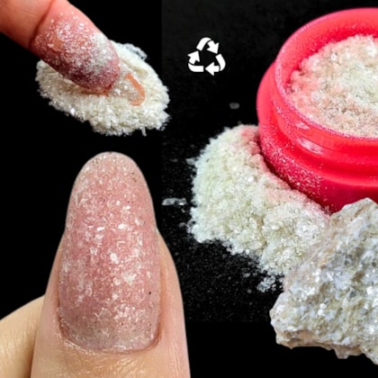 Glitter biodegradável mineral Branco