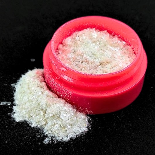 Glitter biodegradável mineral Branco para unhas
