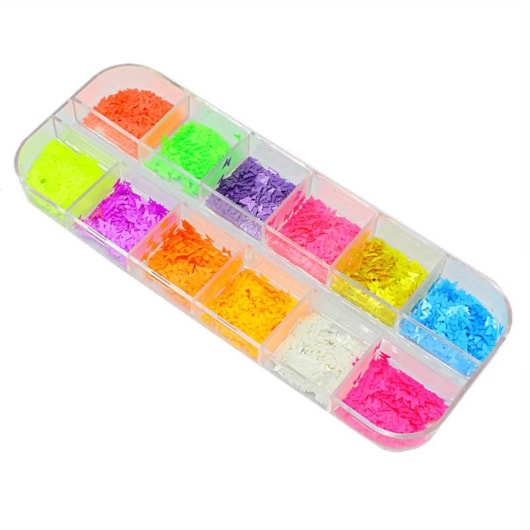 Glitter Borboleta B15 Neon para unhas