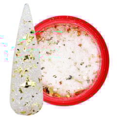 Glitter Branco Furta Cor com Foil Dourado Ano Novo 2g Glitter Branco Furta Cor com Foil Dourado Ano Novo 2g