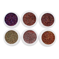 Glitter Colorido Extra Fino 6un D&Z Glitter Colorido Extra Fino 6un D&Z