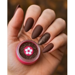 Glitter Extra Fino Marrom Chocolate Mocha Mousse 81 Glitter Extra Fino Marrom Chocolate Mocha Mousse 81