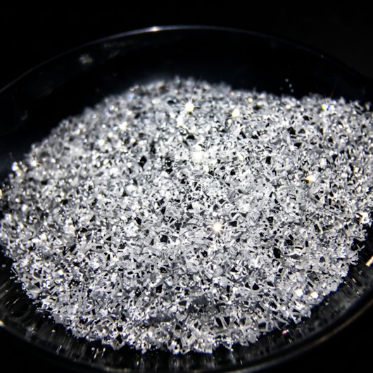 Glitter Flocado Prateado 11 para unhas