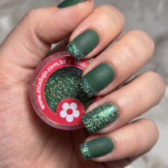 Glitter Flocado Verde Holográfico Mix da Jo Glitter Flocado Verde Holográfico Mix da Jo