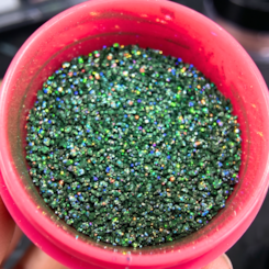 Glitter Flocado Verde Holográfico Mix da Jo