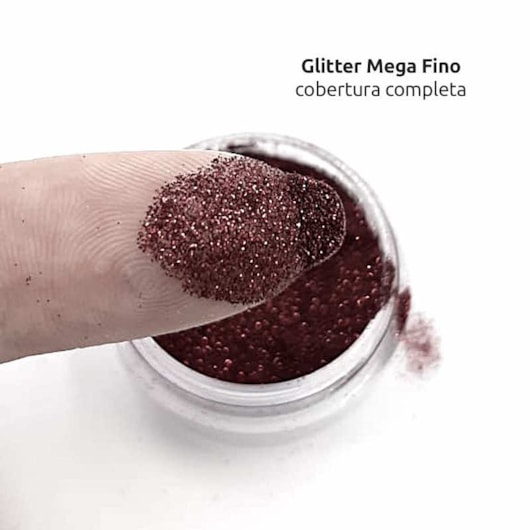 Glitter Mega Fino Rosa Cristal 25 para unhas