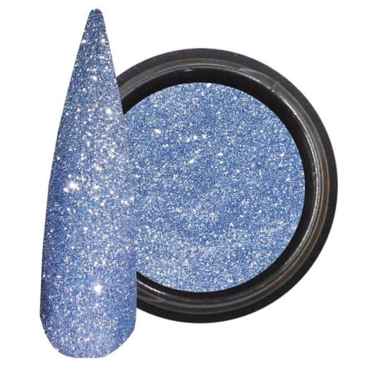 Glitter Refletivo Azul Cristal 2g Mix Da Jo para unhas