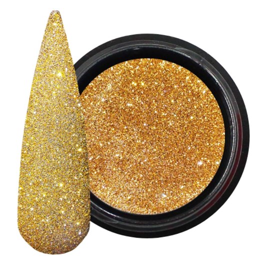Glitter Refletivo Dourado 2g Mix Da Jo para unhas