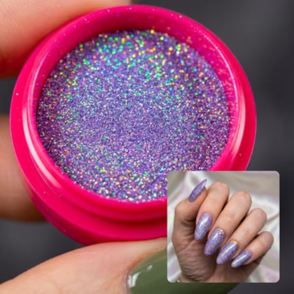 Glitter Refletivo Lilás Holo 2g Mix Da Jo