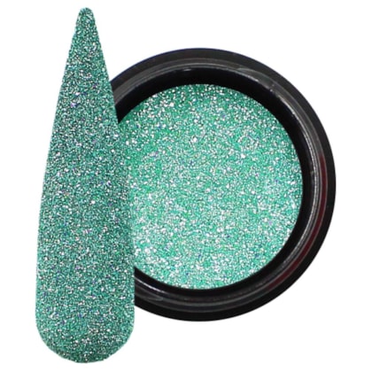 Glitter Refletivo Verde Tiffany Neon Holográfico 2g Mix Da Jo