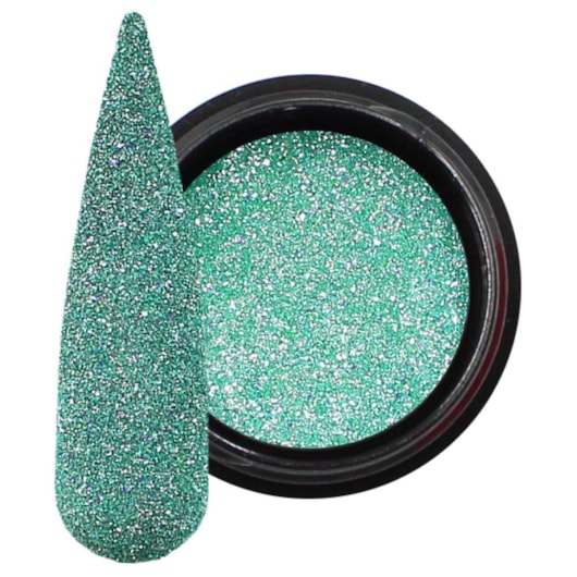 Glitter Refletivo Verde Tiffany Neon Holográfico 2g Mix Da Jo para unhas