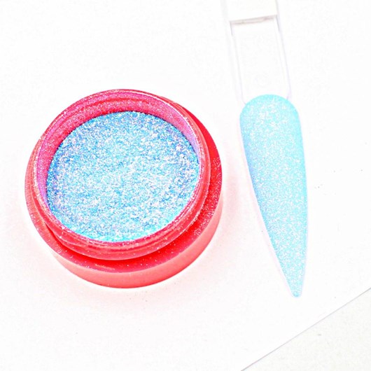 Glitter Ultra Fino Azul Cristal Brilha no Escuro 2g para unhas