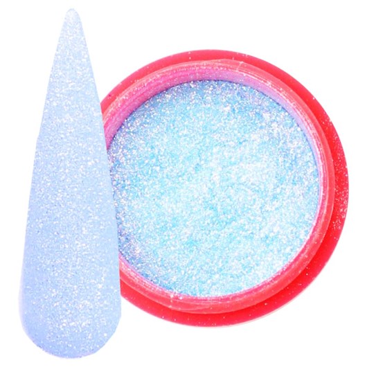 Glitter Ultra Fino Azul Cristal Brilha no Escuro 2g para unhas