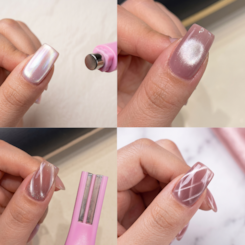 Ímã Bastão 3 em 1 para Esmalte Magnético Efeito Coração Ímã Bastão 3 em 1 para Esmalte Magnético Efeito Coração