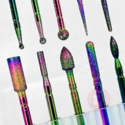 Kit 10 brocas diamantadas com organizador