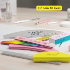 Kit 10 lixas para alongamento variadas