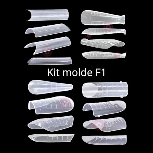Kit 12 modelos de Molde F1 288 peças 65 para unhas