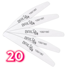 Kit 20 Lixa Boomerang 100/180 2mm Brilia Nails Kit 20 Lixa Boomerang 100/180 2mm Brilia Nails