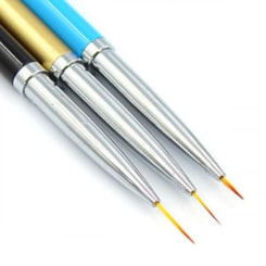 Kit 3 Pincéis Ponta Extra Fina D&Z Kit 3 Pincéis Ponta Extra Fina D&Z