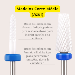 Kit 5 Brocas Cerâmica para Alongamento Kit 5 Brocas Cerâmica para Alongamento
