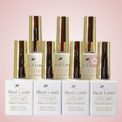 Kit 7 tons de camuflagem nude esmalte em gel Real Love 10ml Kit 7 tons de camuflagem nude esmalte em gel Real Love 10ml