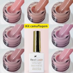 Kit 7 tons de camuflagem nude esmalte em gel Real Love 10ml