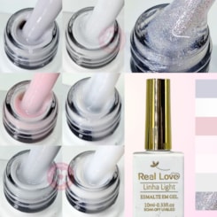 Kit 7 tons de renda esmalte em gel Real Love 10ml