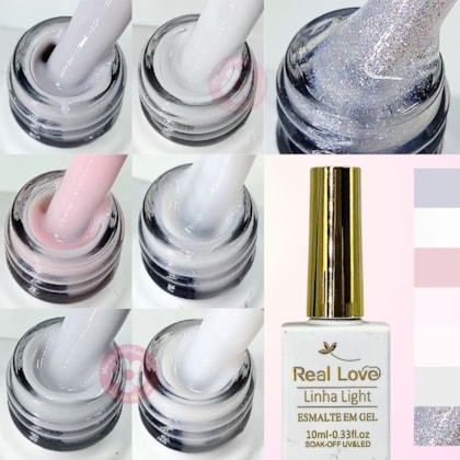 Kit 7 tons de renda esmalte em gel Real Love 10ml