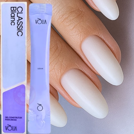 Kit Baby Boomer Gel Volia Blanc e Nude para unhas