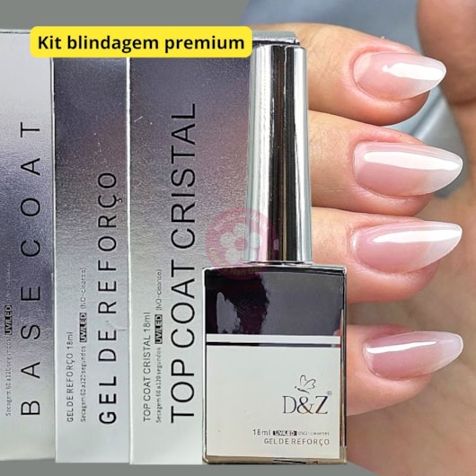 Kit Blindagem Premium 3 itens em gel D&Z para unhas