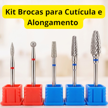 Kit Brocas para Cutícula Alongamento | Mix da Jo