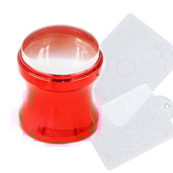 Kit Carimbo Placa E Raspador Vermelho C/ Zoom Kit Carimbo Placa E Raspador Vermelho C/ Zoom