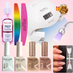 Kit Completo para Alongamento De Unhas com tips softgel e cabine 48w Kit Completo para Alongamento De Unhas com tips softgel e cabine 48w