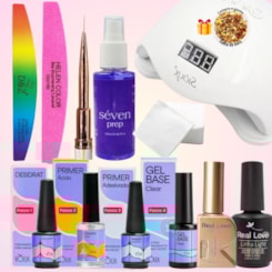 Kit Completo para esmaltação em gel e blindagem com preparadores Vòlia e Cabine 48W