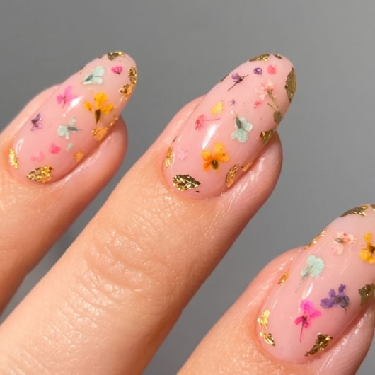 Kit de Flores Secas para Unhas Encapsuladas com 9 Cores para unhas
