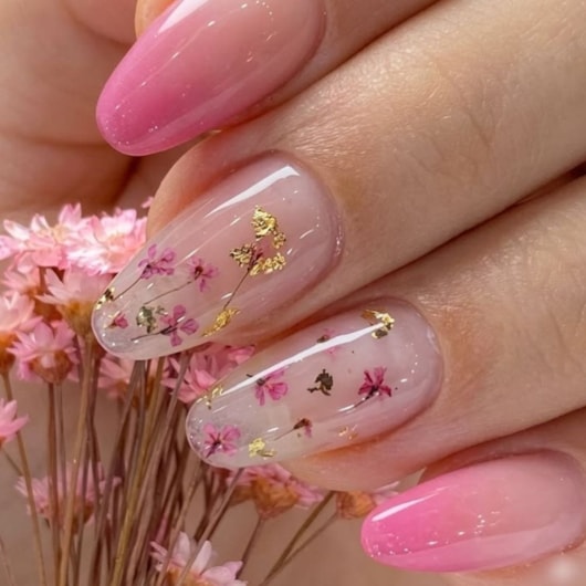 Kit de Flores Secas para Unhas Encapsuladas com 9 Cores para unhas