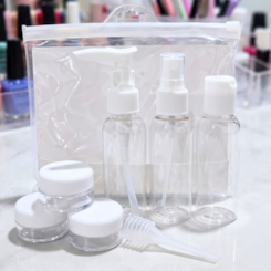 Kit de frascos para refil 6 Itens com spray pote dispenser e pipeta Kit de frascos para refil 6 Itens com spray pote dispenser e pipeta