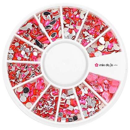 Kit de micro pedrarias disco cor Rosa Chiclet