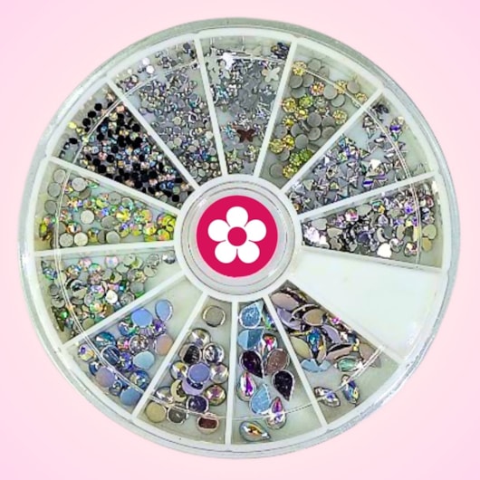 Kit de micro pedrarias para unhas Furta Cor para unhas