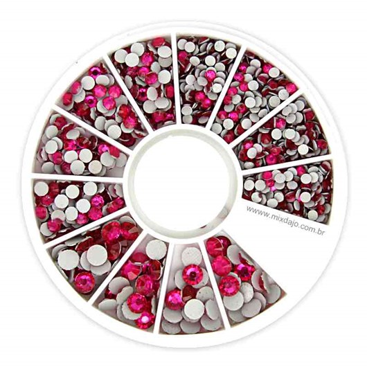 Kit de pedrarias disco de strass Pink 2, 3 e 4mm - Imagem principal - 5a029d2e-7107-4393-8be0-78e51412c571